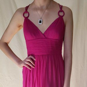 AIDAN MATTOX Pink Chic Floor-Length Party Gown